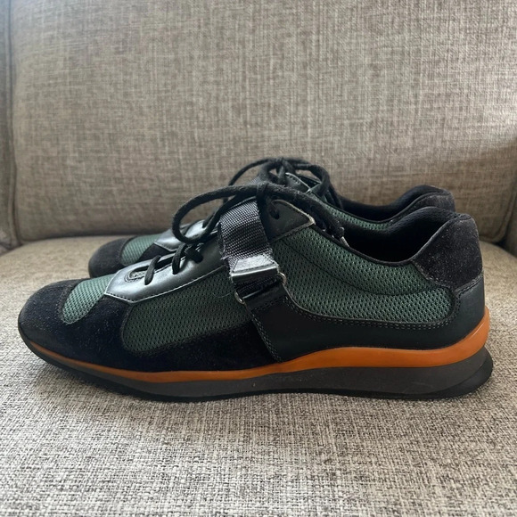 PRADA SPORT MENS Shoes Green Suede US 10 Fits 11 - Picture 5 of 16